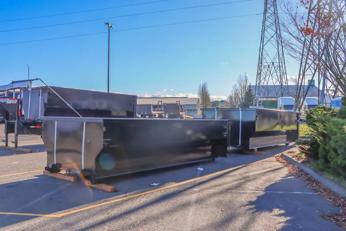 Roll-off dumpster ready for waste disposal at job site for 30 Yard Dumpster Rental in Glenwood